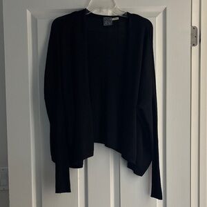 Flounce Silk/Wool Open Cardigan Sweater Sz S/M